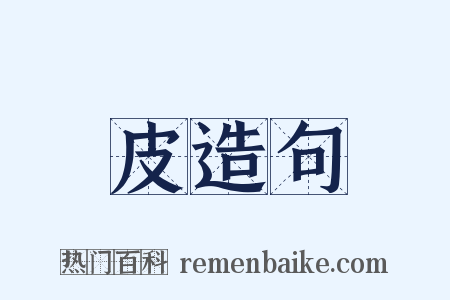 皮造句是什么意思的图片